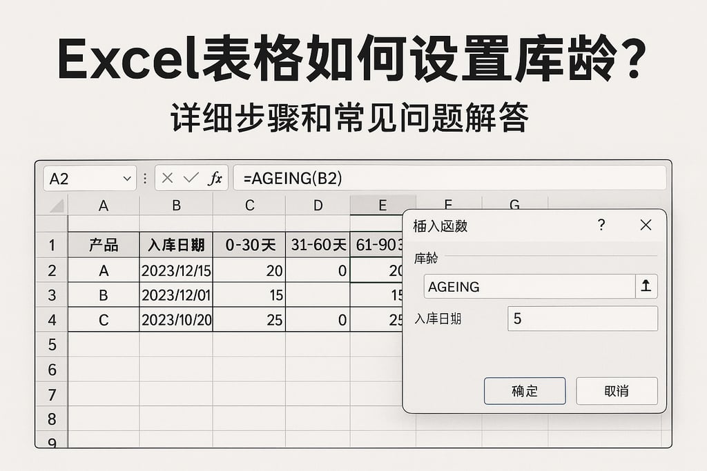 excel表格如何设置库龄？详细步骤和常见问题解答