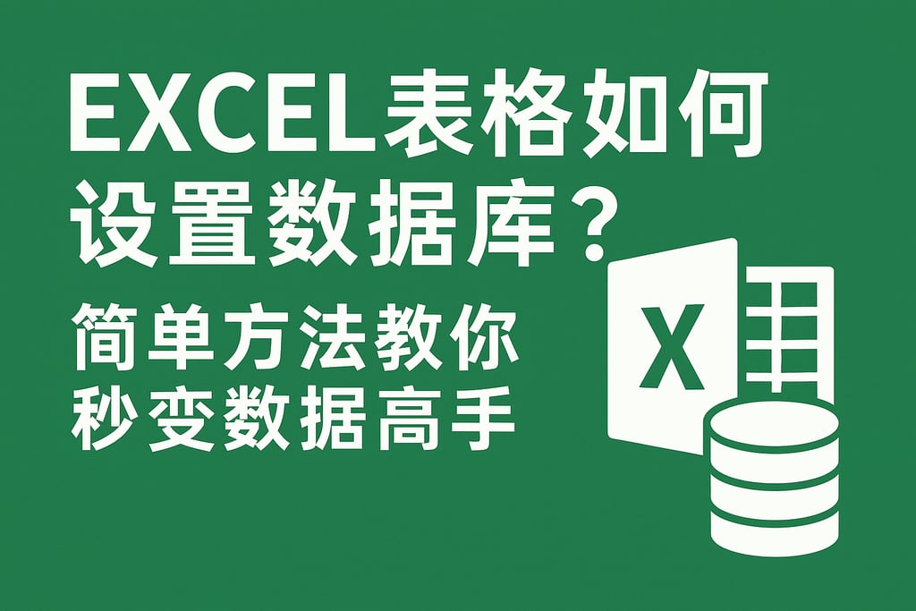 excel表格如何设置数据库？简单方法教你秒变数据高手