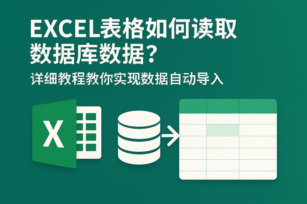 excel表格如何读取数据库数据？详细教程教你实现数据自动导入
