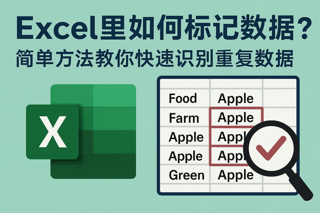 excel里如何标记相同数据库？简单方法教你快速识别重复数据