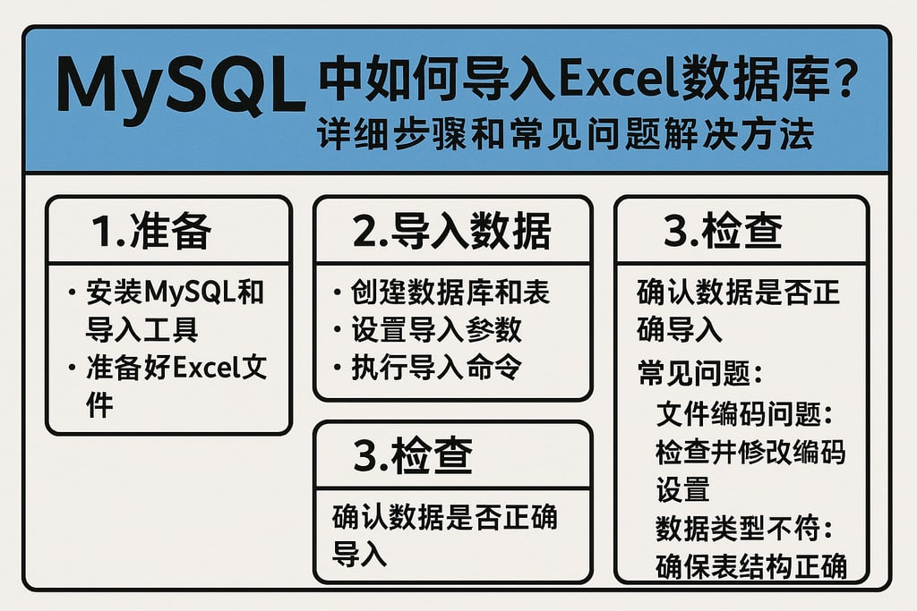 mysql中如何导入excel数据库？详细步骤和常见问题解决方法