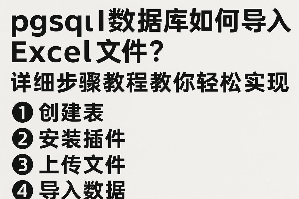 pgsql数据库如何导入excel文件？详细步骤教程教你轻松实现