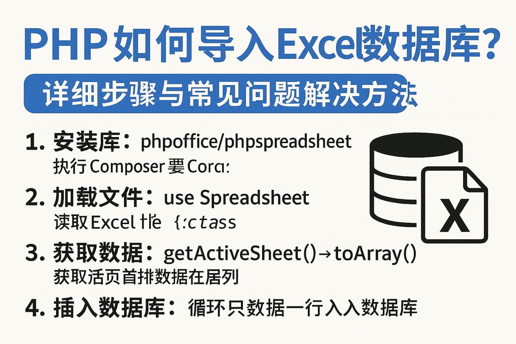 php如何导入excel数据库？详细步骤与常见问题解决方法