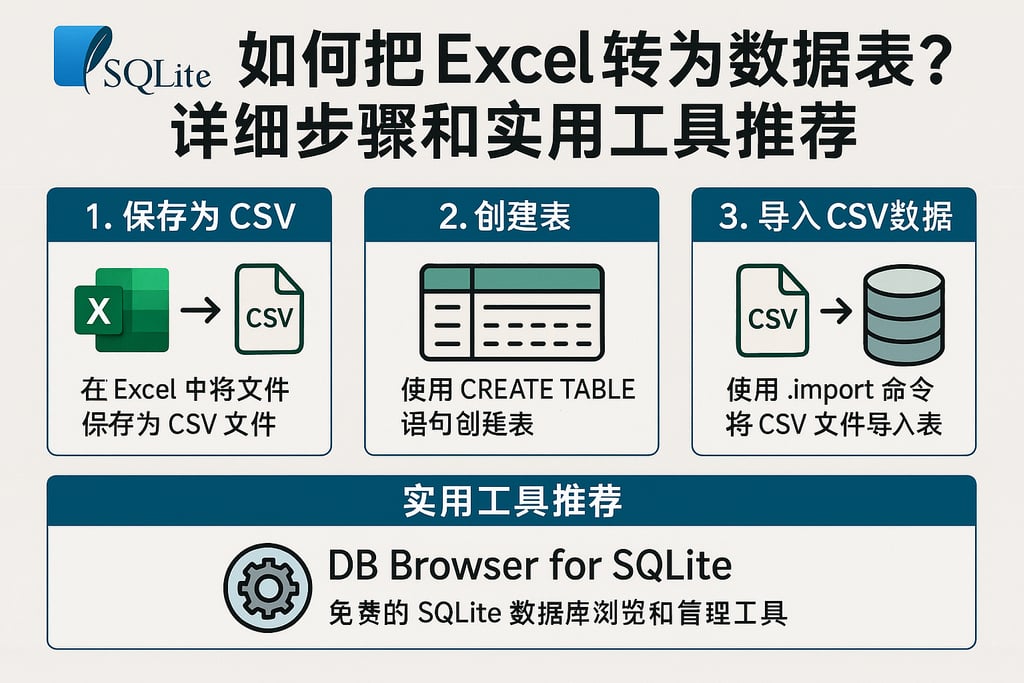 sqlite数据库如何把Excel转为数据表？详细步骤和实用工具推荐