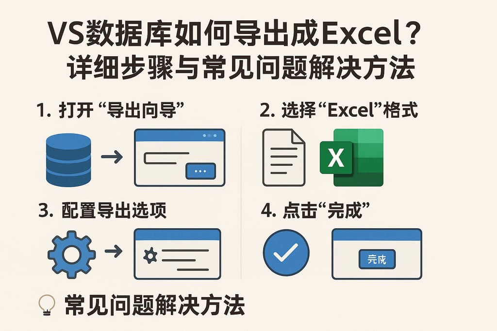 vs数据库如何导出成excel？详细步骤与常见问题解决方法