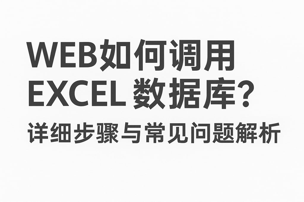 web如何调用excel数据库？详细步骤与常见问题解析
