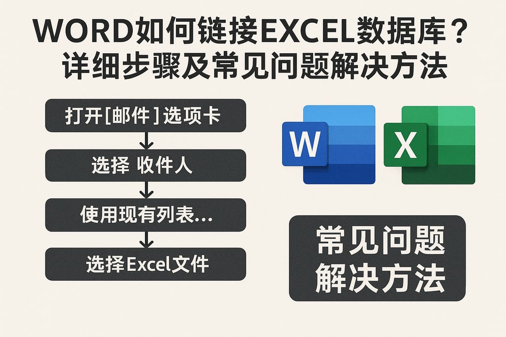 word如何链接excel数据库？详细步骤及常见问题解决方法
