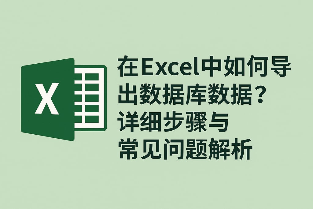 在excel中如何导出数据库数据？详细步骤与常见问题解析