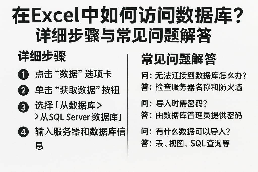 在excel中如何访问数据库数据库？详细步骤与常见问题解答