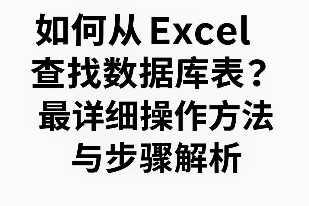 如何从Excel查找数据库表？最详细操作方法与步骤解析