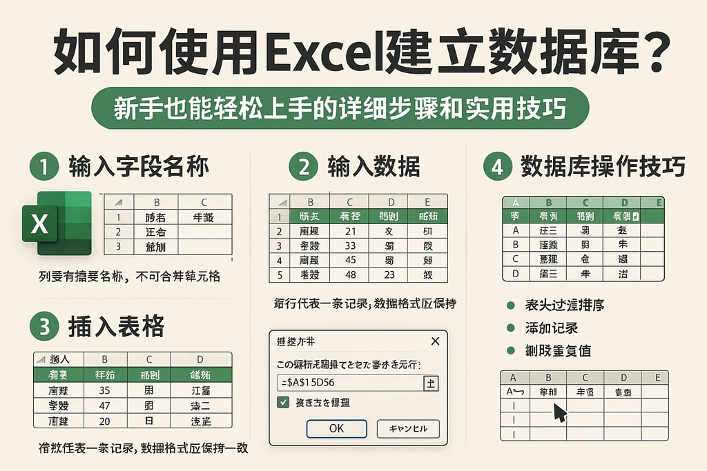 如何使用Excel建立数据库？新手也能轻松上手的详细步骤和实用技巧