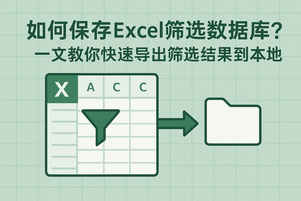 如何保存Excel筛选数据库？一文教你快速导出筛选结果到本地