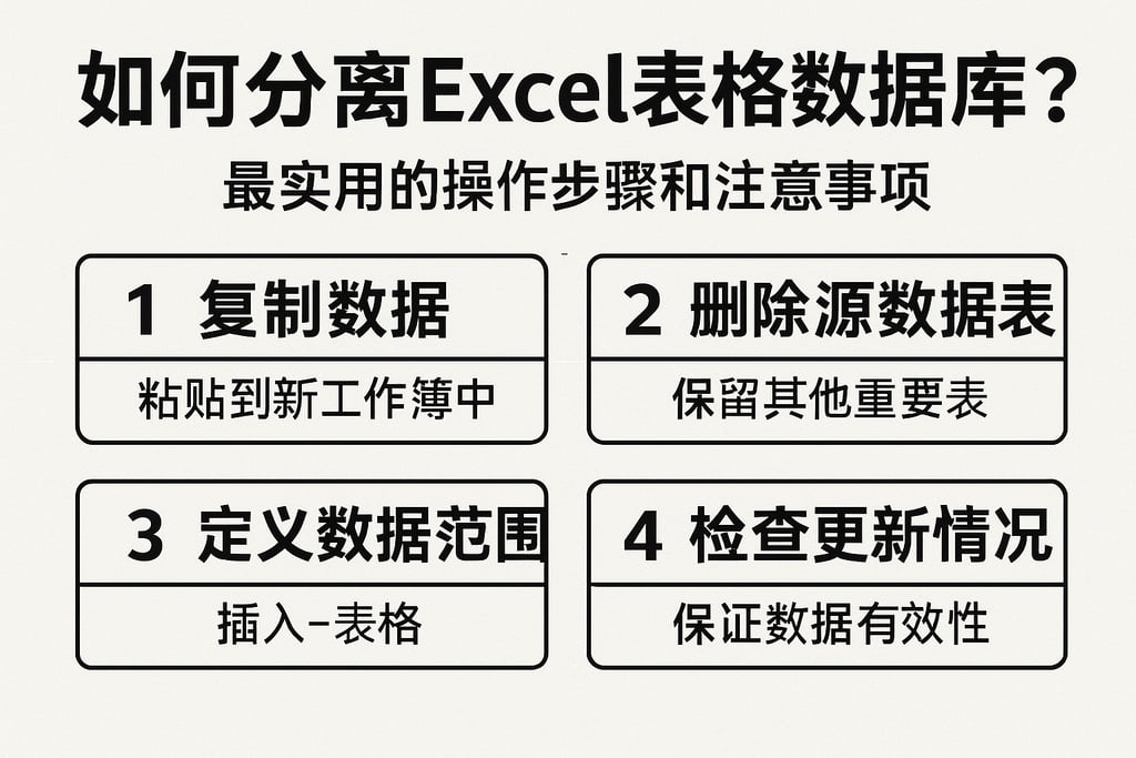 如何分离Excel表格数据库？最实用的操作步骤和注意事项