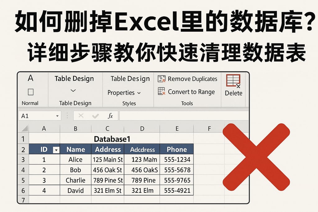 如何删掉excel里的数据库？详细步骤教你快速清理数据表