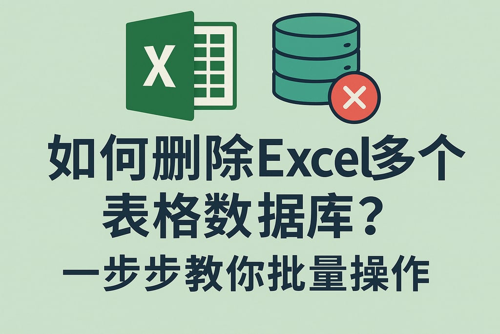 如何删除Excel多个表格数据库？一步步教你批量操作