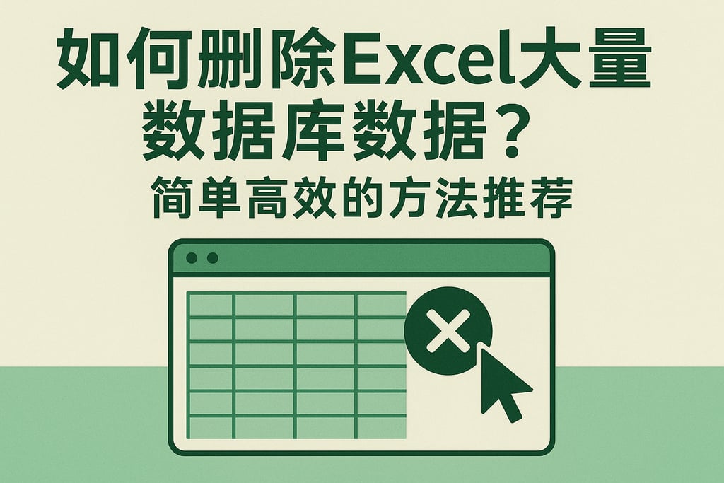 如何删除excel大量数据库数据？简单高效的方法推荐