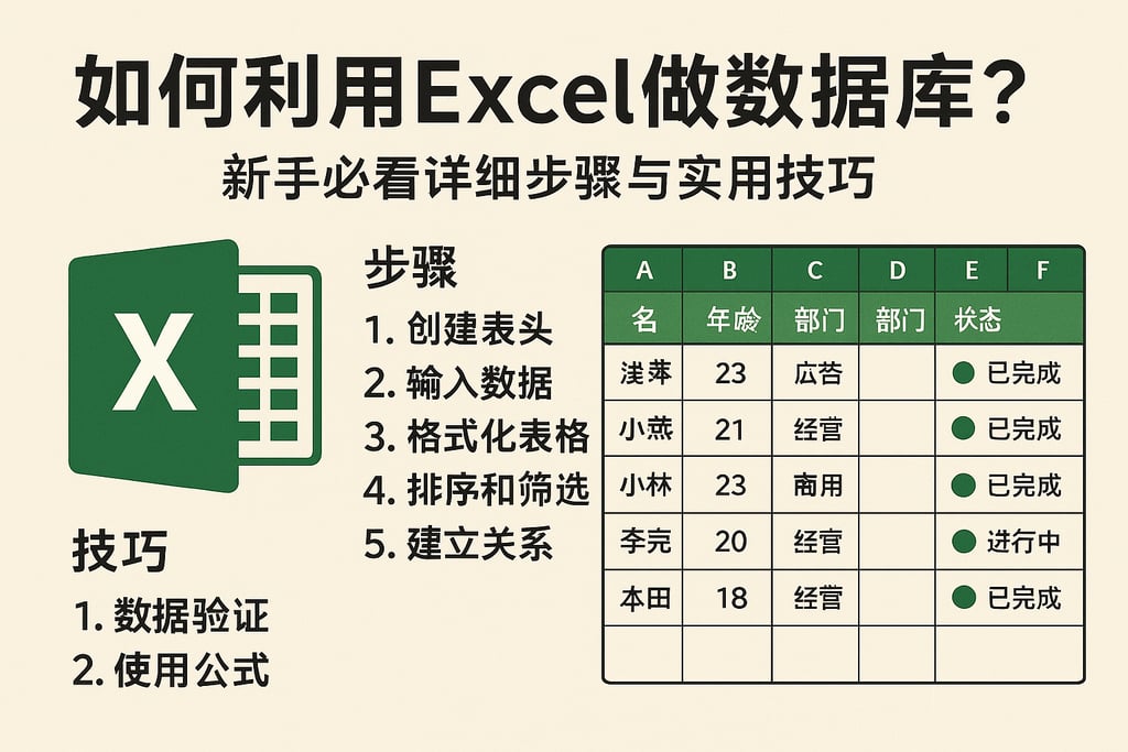 如何利用Excel做数据库？新手必看详细步骤与实用技巧