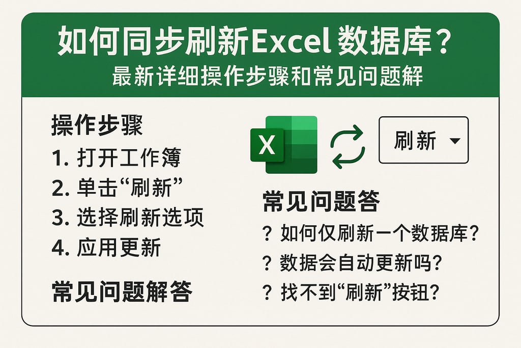 如何同步刷新Excel数据库？最新详细操作步骤和常见问题解答