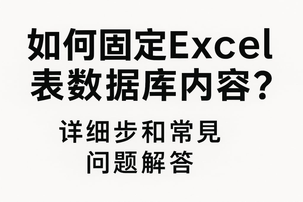 如何固定Excel表数据库内容？详细步骤和常见问题解答