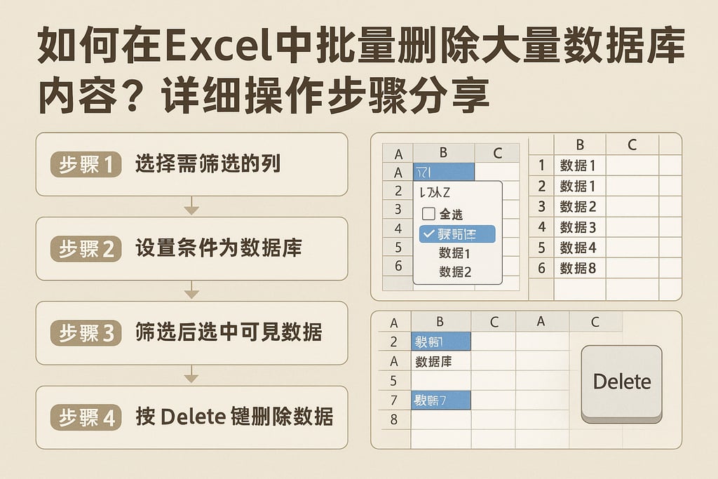 如何在Excel中批量删除大量数据库内容？详细操作步骤分享