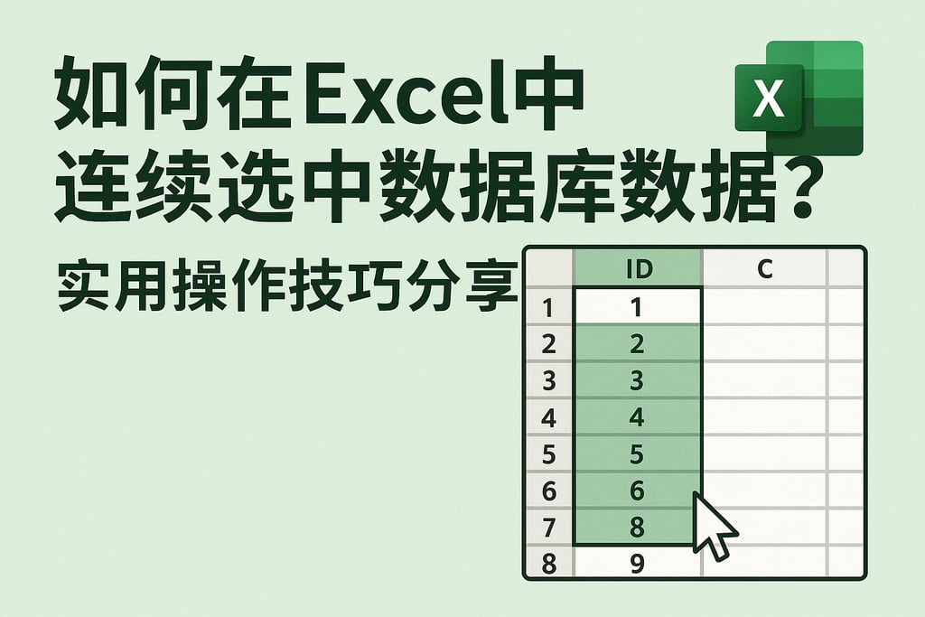 如何在Excel中连续选中数据库数据？实用操作技巧分享