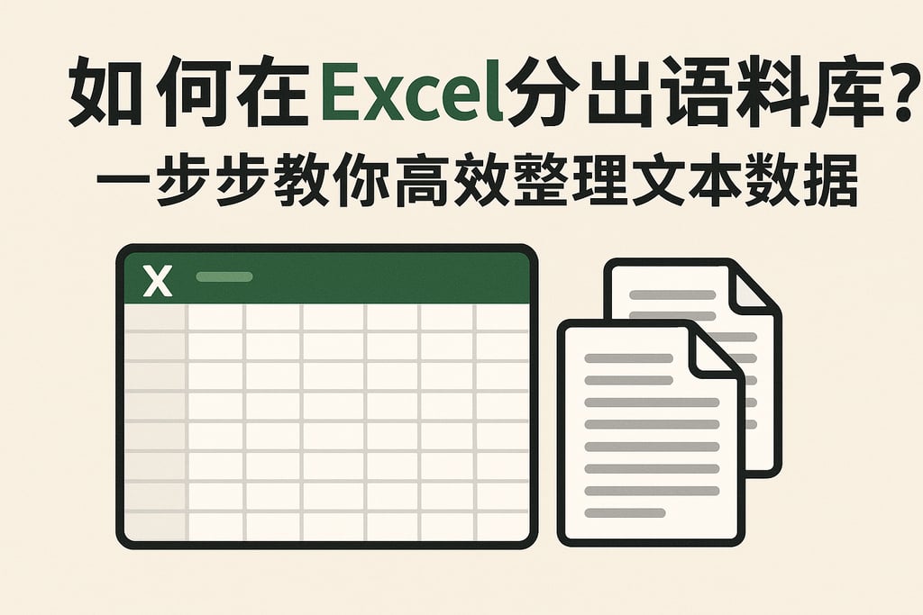 如何在Excel分出语料库？一步步教你高效整理文本数据