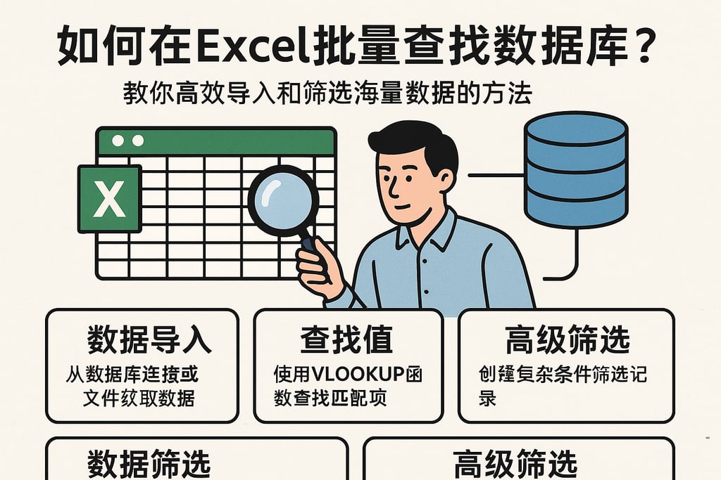 如何在Excel批量查找数据库？教你高效导入和筛选海量数据的方法