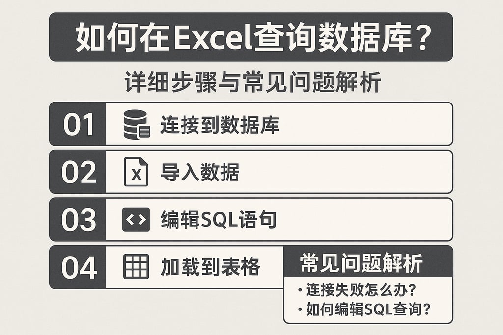 如何在Excel查询数据库？详细步骤与常见问题解析