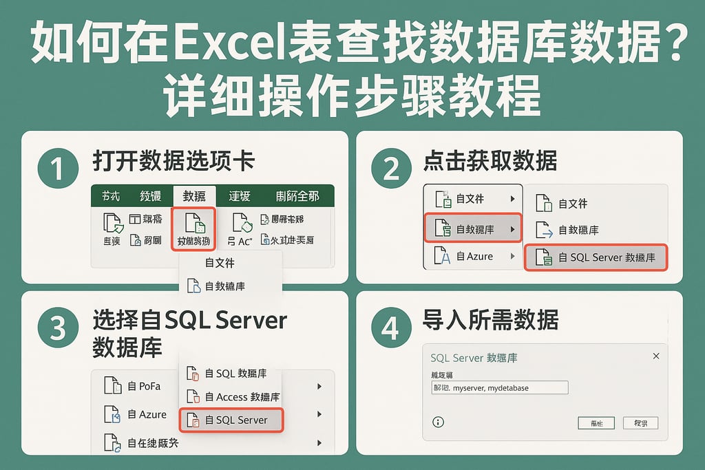 如何在Excel表查找数据库数据？详细操作步骤教程