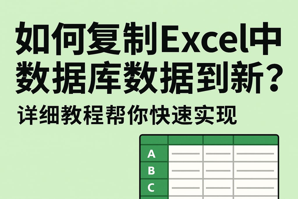 如何复制Excel中数据库数据到新表？详细教程帮你快速实现