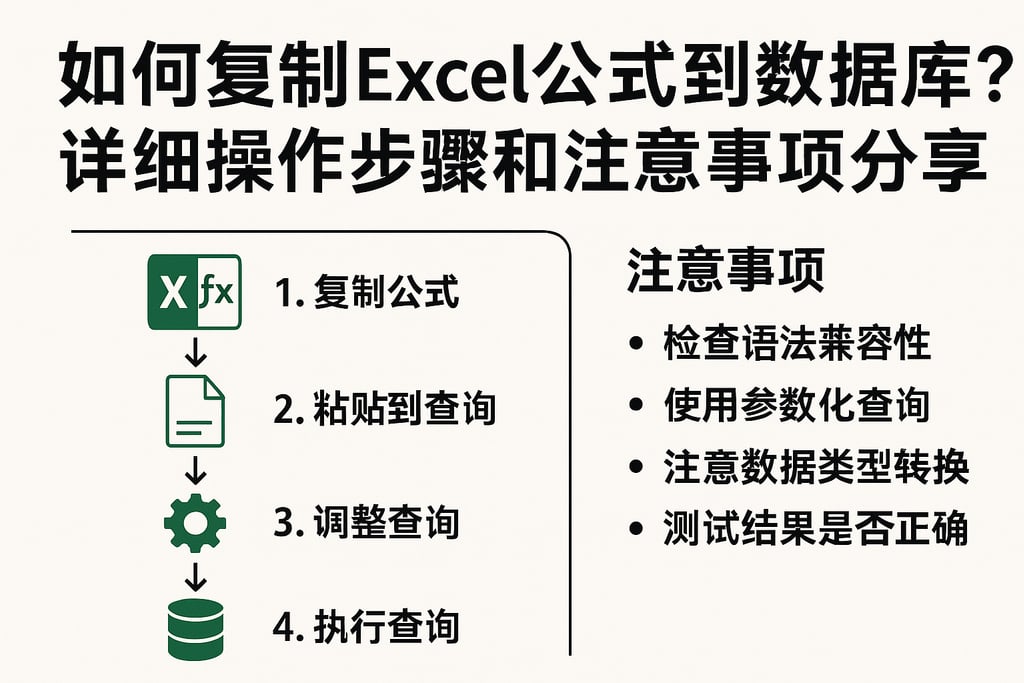 如何复制Excel公式到数据库？详细操作步骤和注意事项分享