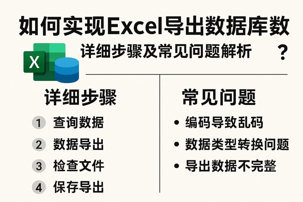如何实现excel导出数据库数据？详细步骤及常见问题解析