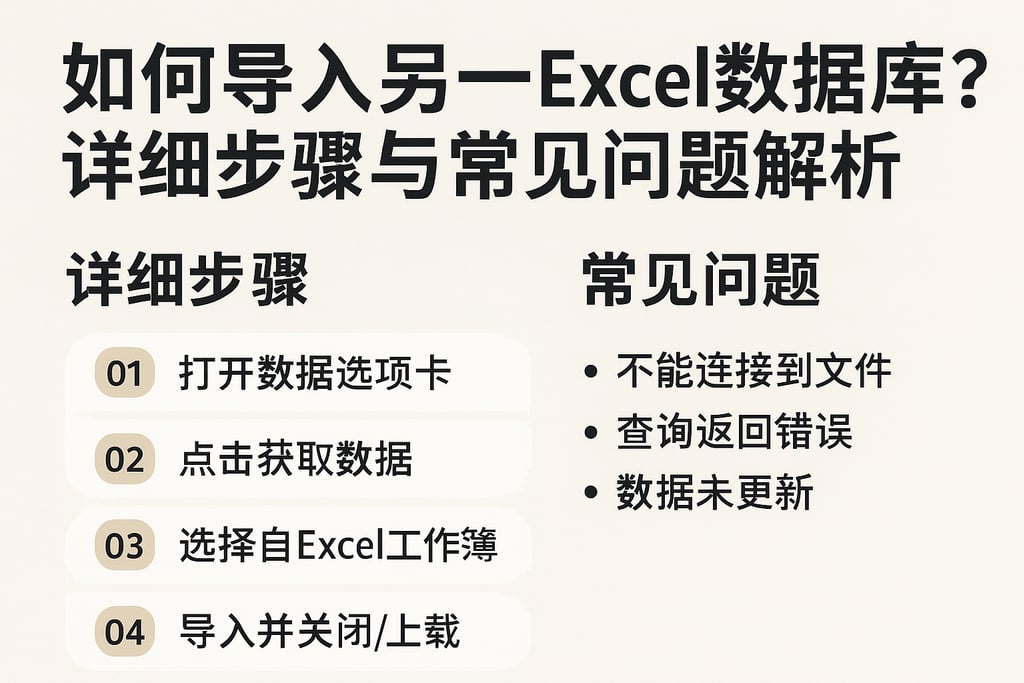 如何导入另一excel数据库？详细步骤与常见问题解析