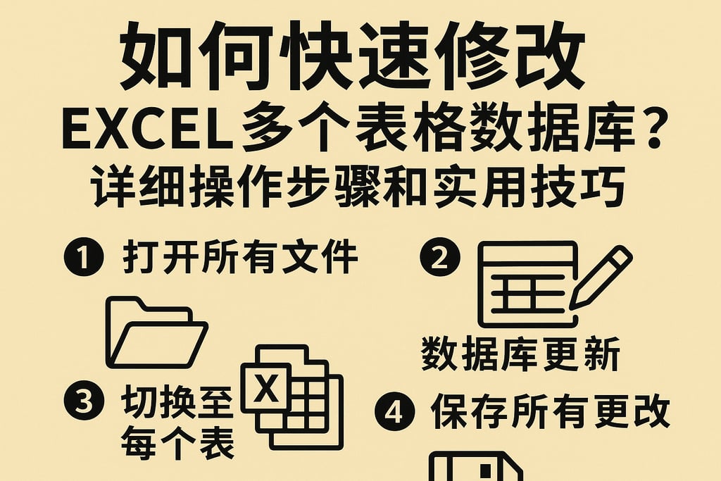 如何快速修改excel多个表格数据库？详细操作步骤和实用技巧