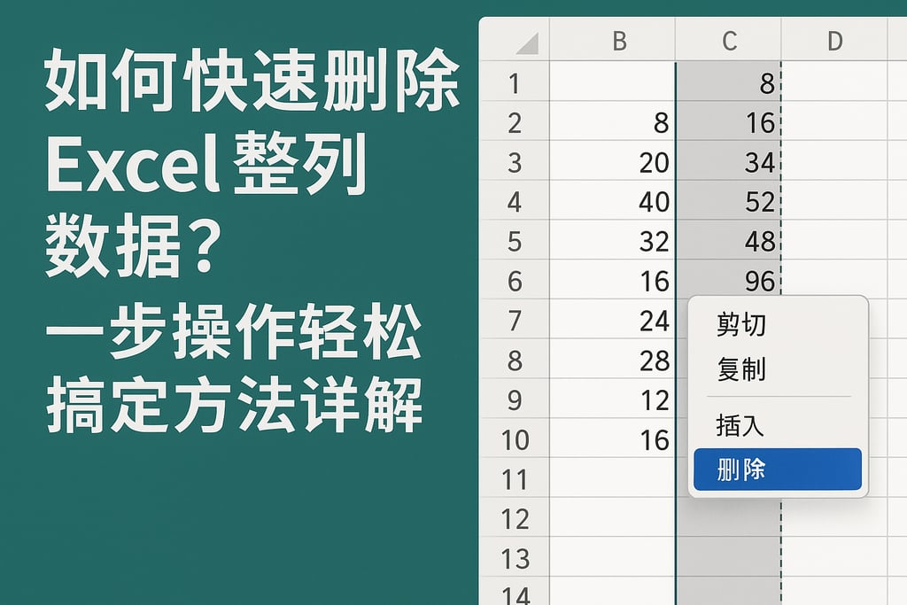 如何快速删除Excel整列数据？一步操作轻松搞定方法详解