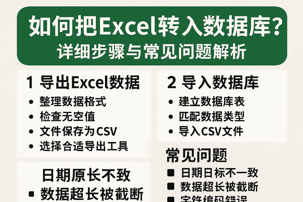 如何把Excel转入数据库？详细步骤与常见问题解析