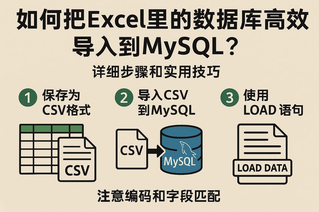 如何把Excel里的数据库高效导入到MySQL？详细步骤和实用技巧