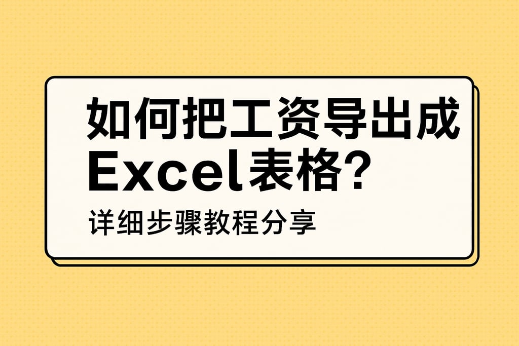 如何把工资库导出成excel表格？详细步骤教程分享