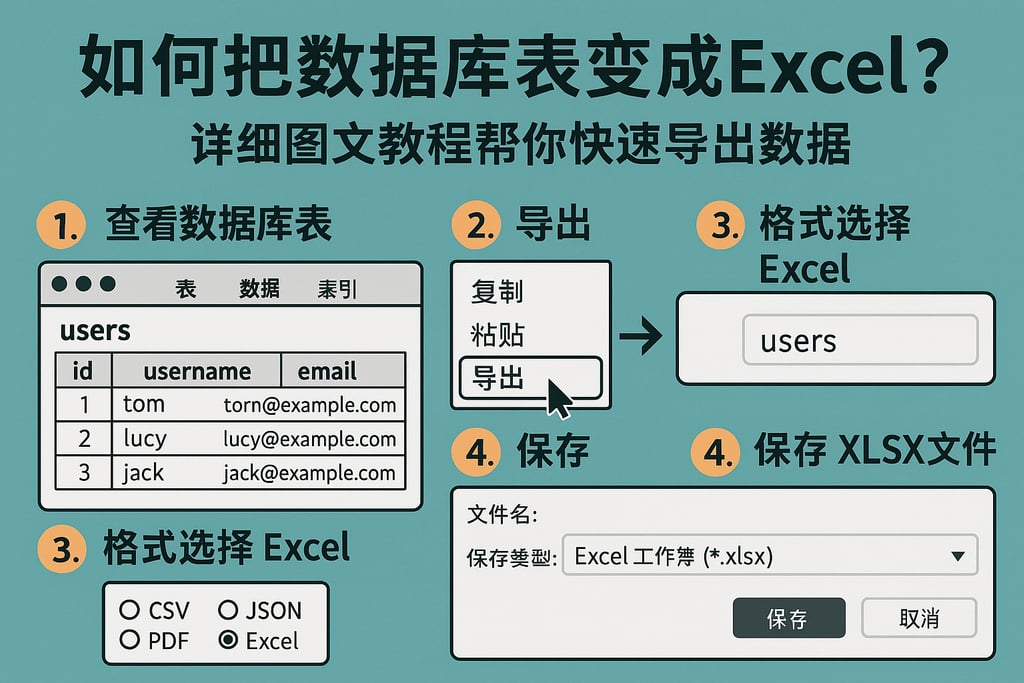 如何把数据库表变成Excel？详细图文教程帮你快速导出数据