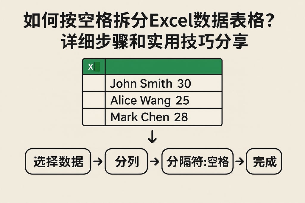 如何按空格拆分Excel数据库表格？详细步骤和实用技巧分享