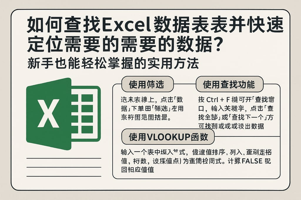如何查找excel数据库表并快速定位需要的数据？新手也能轻松掌握的实用方法