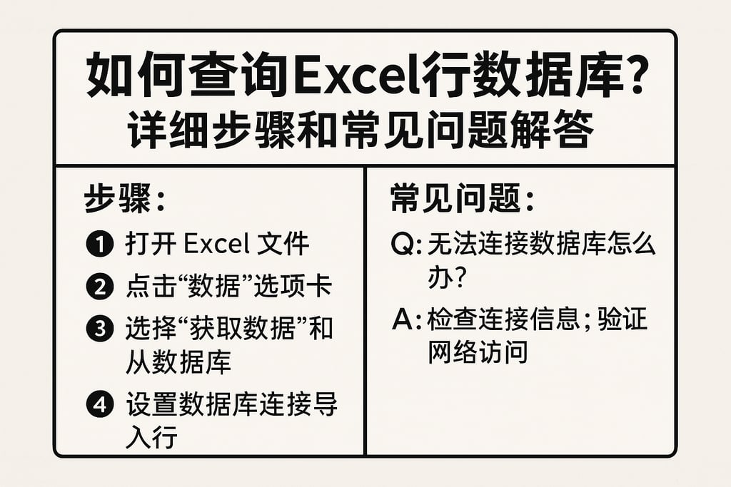 如何查询excel行数据库？详细步骤和常见问题解答