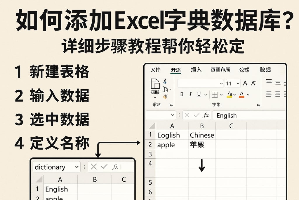 如何添加excel字典数据库？详细步骤教程帮你轻松搞定