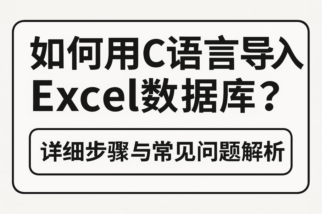 如何用C语言导入Excel数据库？详细步骤与常见问题解析