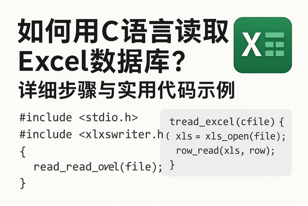 如何用C语言读取Excel数据库？详细步骤与实用代码示例