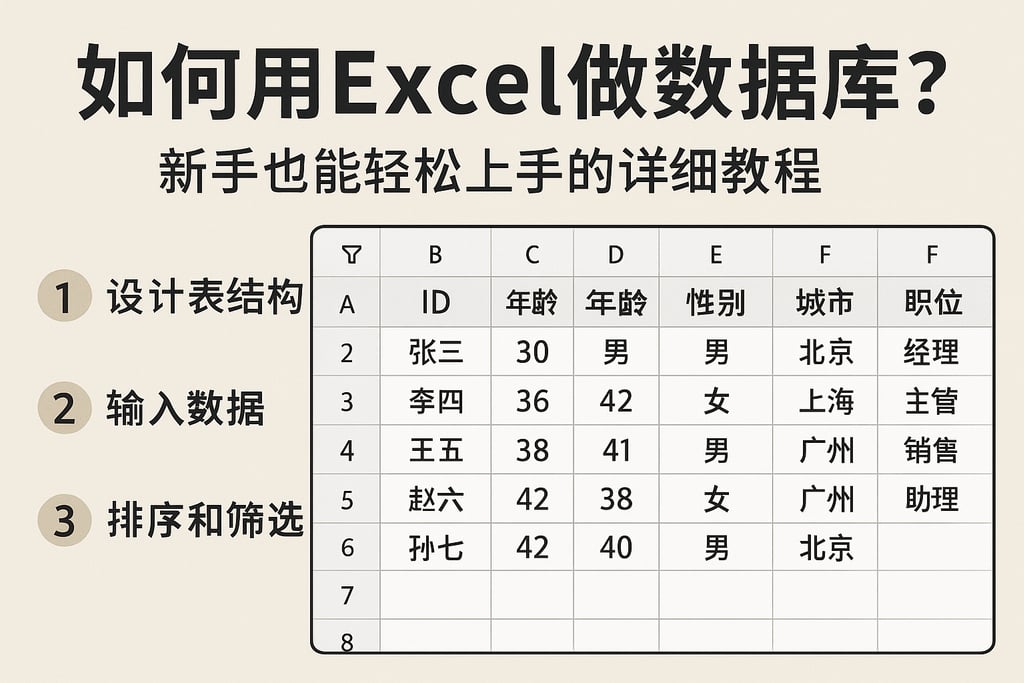如何用Excel做数据库？新手也能轻松上手的详细教程