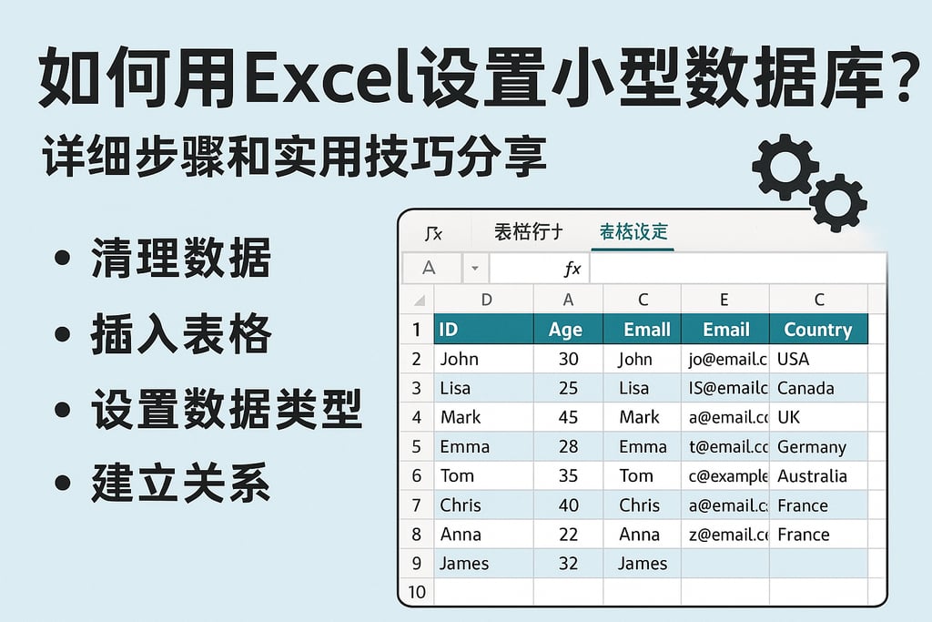 如何用Excel设置小型数据库？详细步骤和实用技巧分享