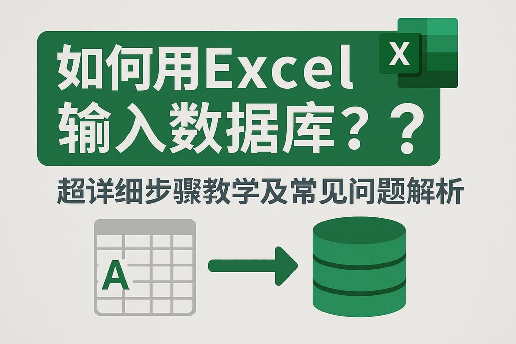 如何用Excel输入数据库？超详细步骤教学及常见问题解析