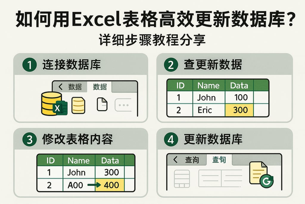 如何用excel表格高效更新数据库？详细步骤教程分享