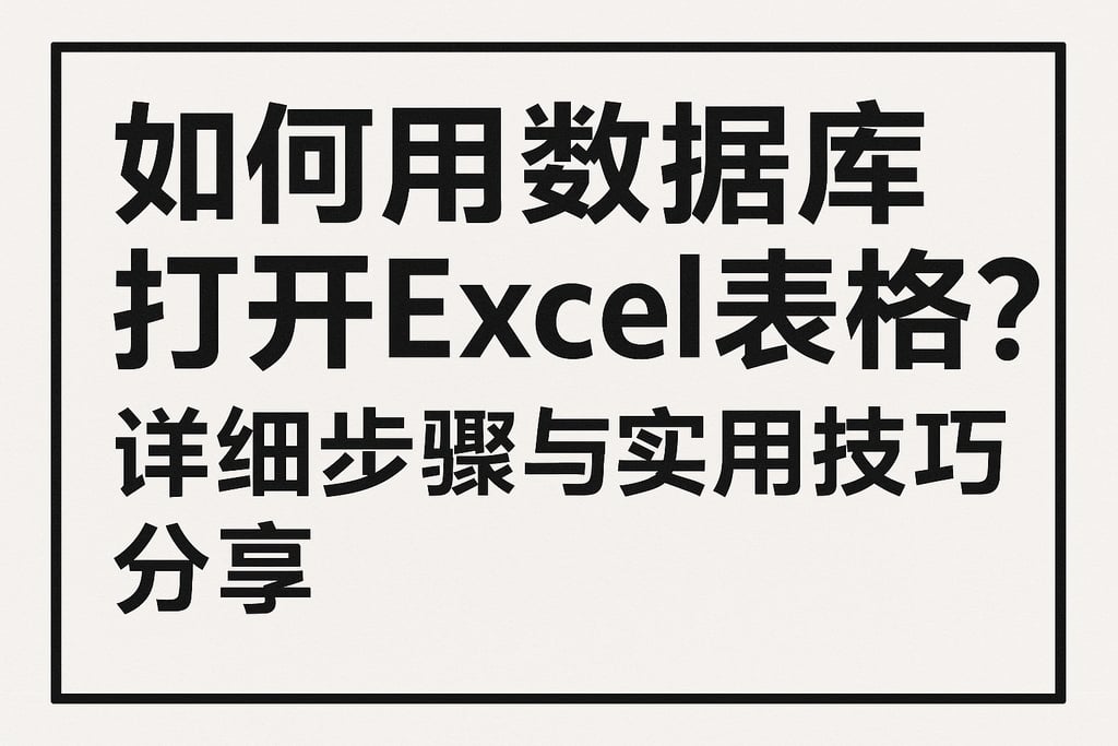 如何用数据库打开excel表格？详细步骤与实用技巧分享